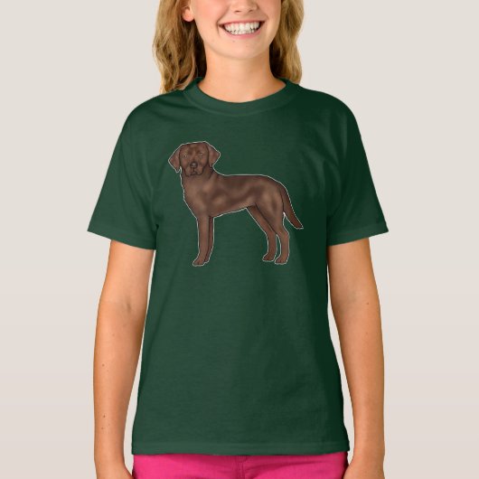 Brawn Labrador Retriever Adorable Cartoon Labrador T-Shirt (Vorderseite)