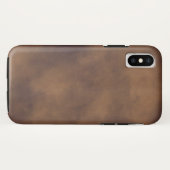 Brawn Leather-look iPhone X Case (Rückseite (Horizontal))