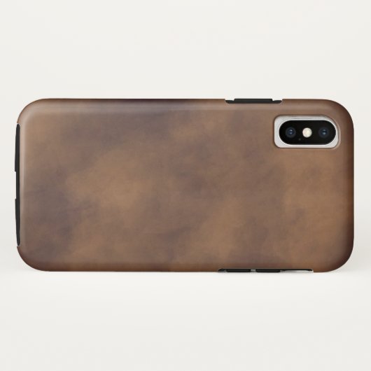 Brawn Leather-look iPhone X Case (Rückseite (Horizontal))