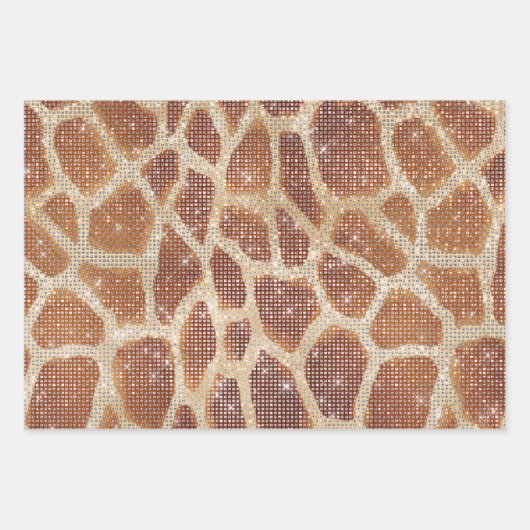 Brawn Leopard Animal Print Sparkon Geschenkpapier Set (Vorderseite 3)