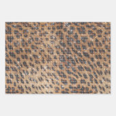 Brawn Leopard Animal Print Sparkon Geschenkpapier Set (Vorderseite)