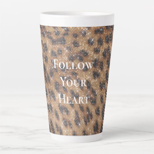 Brawn Leopard Animal Print Sparkon Milchtasse (Vorderseite)