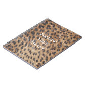 Brawn Leopard Animal Print Sparkon Notizblock (Linke Seite)