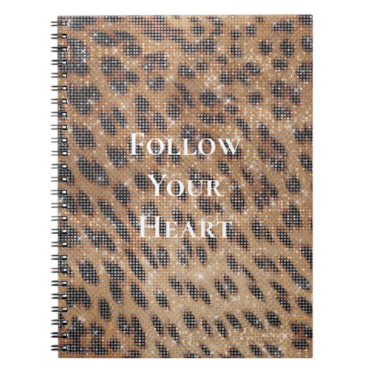 Brawn Leopard Animal Print Sparkon Notizblock (Vorderseite)