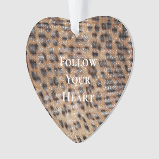 Brawn Leopard Animal Print Sparkon Ornament (Vorderseite)