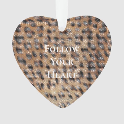 Brawn Leopard Animal Print Sparkon Ornament (Vorderseite)