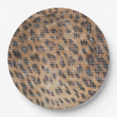 Brawn Leopard Animal Print Sparkon Pappteller (Vorderseite)