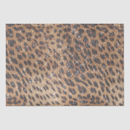 Brawn Leopard Animal Print Sparkon Seidenpapier (Vorderseite)