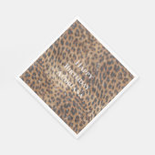 Brawn Leopard Animal Print Sparkon Serviette (Ecke)