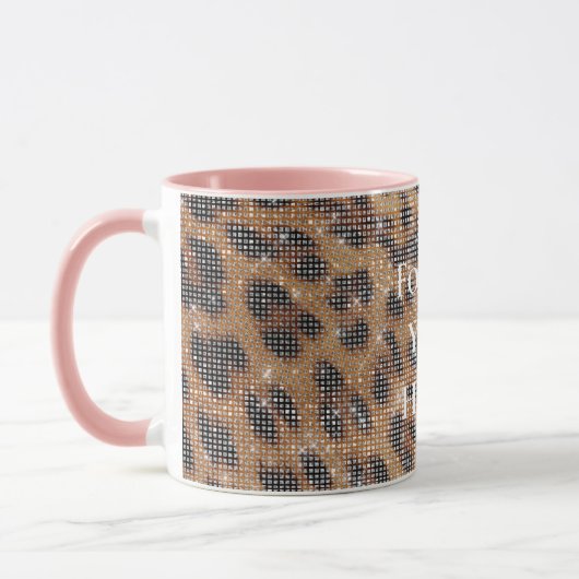 Brawn Leopard Animal Print Sparkon Tasse (Links)