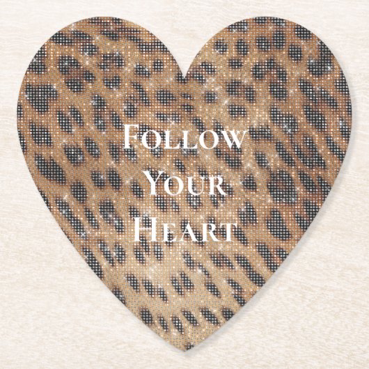 Brawn Leopard Animal Print Sparkon Untersetzer (Vorderseite)