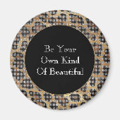 Brawn Leopard Animal Sparkle Magnet (Vorne)