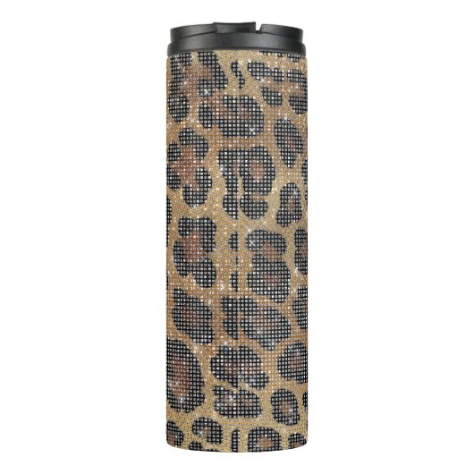 Brawn Leopard Animal Sparkle Thermosbecher (Rückseite)