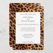 Brawn Leopard Tierprägung Einladung (Vorne/Hinten)