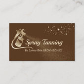 Brawn Light Elegance Calligraphy Tan Spray Visitenkarte (Vorderseite)
