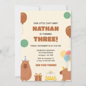 Brawn Little Capy Baby Capybara Kinder Spaß Geburt Einladung (Vorderseite)