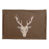 Brawn Mail Hirsch Kopf schwarz geätzte Gesichtssch Kissenbezug (Rückseite-Links)