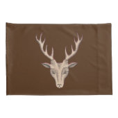 Brawn Mail Hirsch Kopf schwarz geätzte Gesichtssch Kissenbezug (Rückseite-Rechts)