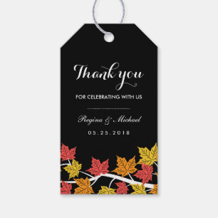 Brawn Maple Leaf Herbstblatt Hochzeitstag Geschenkanhänger