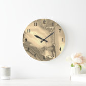 Brawn Marble Clock Große Wanduhr (Zuhause)