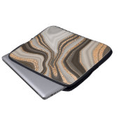 Brawn Marble Gold Vintages Design Laptopschutzhülle (Vorne Knopf)