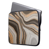 Brawn Marble Gold Vintages Design Laptopschutzhülle (Vorderseite Links)