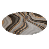 Brawn Marble Gold Vintages Design Schneidebrett (Ecke)