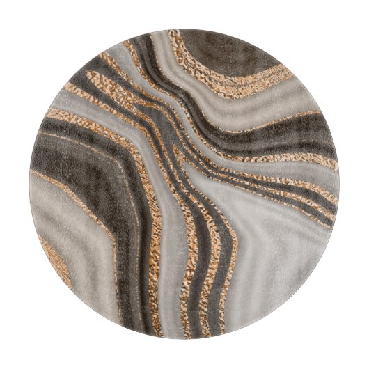 Brawn Marble Gold Vintages Design Schneidebrett (Vorderseite)