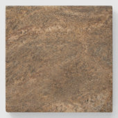 Brawn Marble Square Stone Untersetzer (Vorderseite)