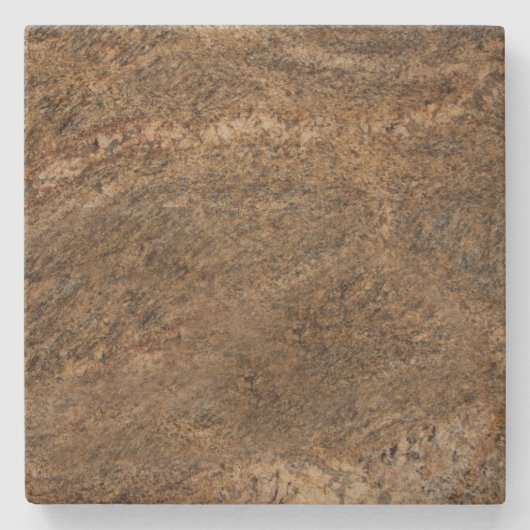 Brawn Marble Square Stone Untersetzer (Vorderseite)