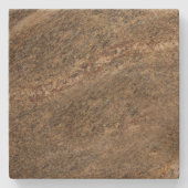 Brawn Marble Square Stone Untersetzer (Vorderseite)
