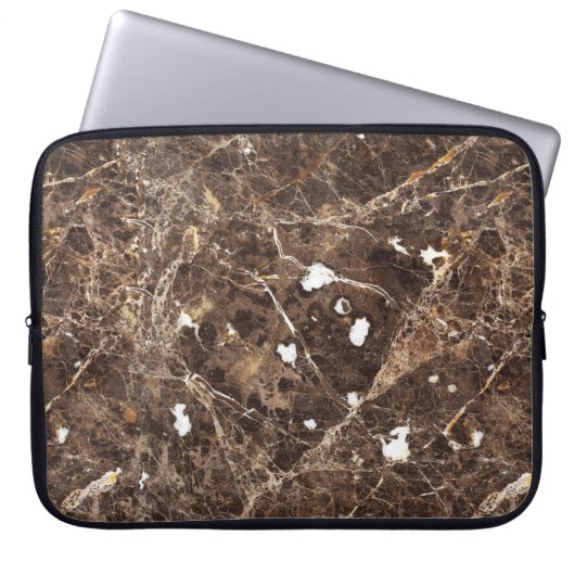 Brawn Marble Stone Pattern Laptopschutzhülle (Vorderseite)