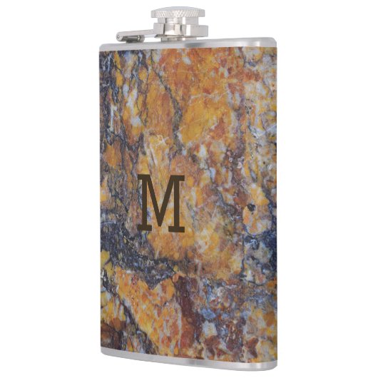 Brawn Marble Stone Print Flachmann (Links)