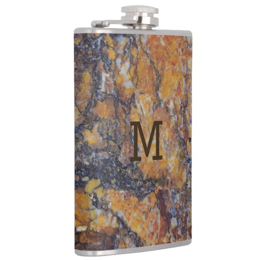 Brawn Marble Stone Print Flachmann (Rechts)