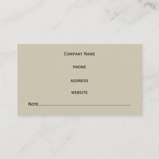 Brawn-Marmor-Visitenkarten Visitenkarte (Rückseite)