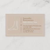 Brawn Minimal Foot Massage Care Podiatrie Doktor Visitenkarte (Rückseite)