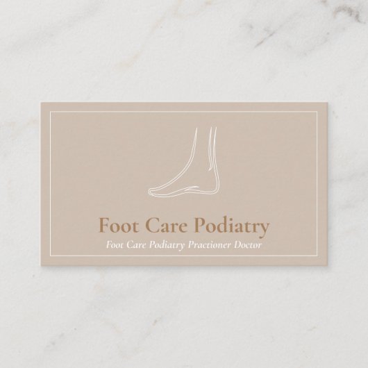 Brawn Minimal Foot Massage Care Podiatrie Doktor Visitenkarte (Vorderseite)