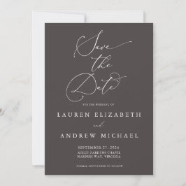 Brawn Minimalistisch Save the Date Einladung