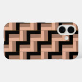 Brawn Mocha Black Geometric Rectangle Case-Mate iPhone Hülle (Rückseite (Horizontal))