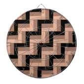 Brawn Mocha Black Geometric Rectangle Dartscheibe (vorne)