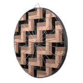 Brawn Mocha Black Geometric Rectangle Dartscheibe (Vorderseite rechts)