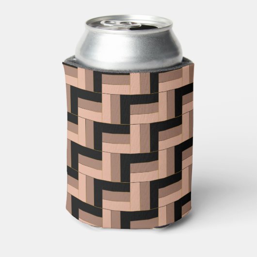 Brawn Mocha Black Geometric Rectangle Dosenkühler (Kanne Rückseite)