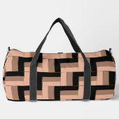 Brawn Mocha Black Geometric Rectangle Duffle Bag (Vorderseite)