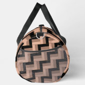 Brawn Mocha Black Geometric Rectangle Duffle Bag (Rechts)
