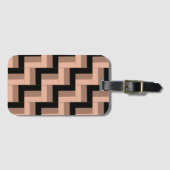 Brawn Mocha Black Geometric Rectangle Gepäckanhänger (Vorderseite (Horizontal))