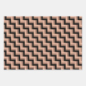 Brawn Mocha Black Geometric Rectangle Geschenkpapier Set (Vorderseite 3)