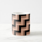 Brawn Mocha Black Geometric Rectangle Kaffeetasse (Mittel)