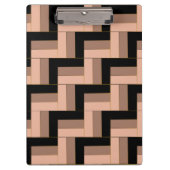 Brawn Mocha Black Geometric Rectangle Klemmbrett (Vorderseite)