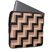 Brawn Mocha Black Geometric Rectangle Laptopschutzhülle (Vorne Rechts)