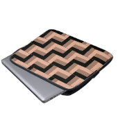 Brawn Mocha Black Geometric Rectangle Laptopschutzhülle (Vorne Knopf)